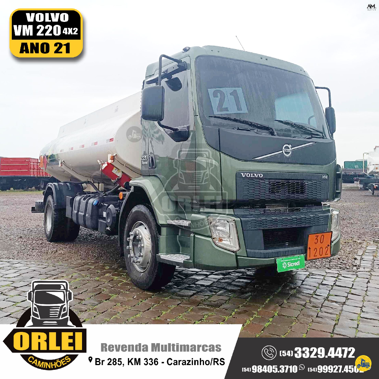 CAMINHAO VOLVO VOLVO VM 220 Tanque Aço Toco 4x2 Orlei Caminhões CARAZINHO RIO GRANDE DO SUL RS